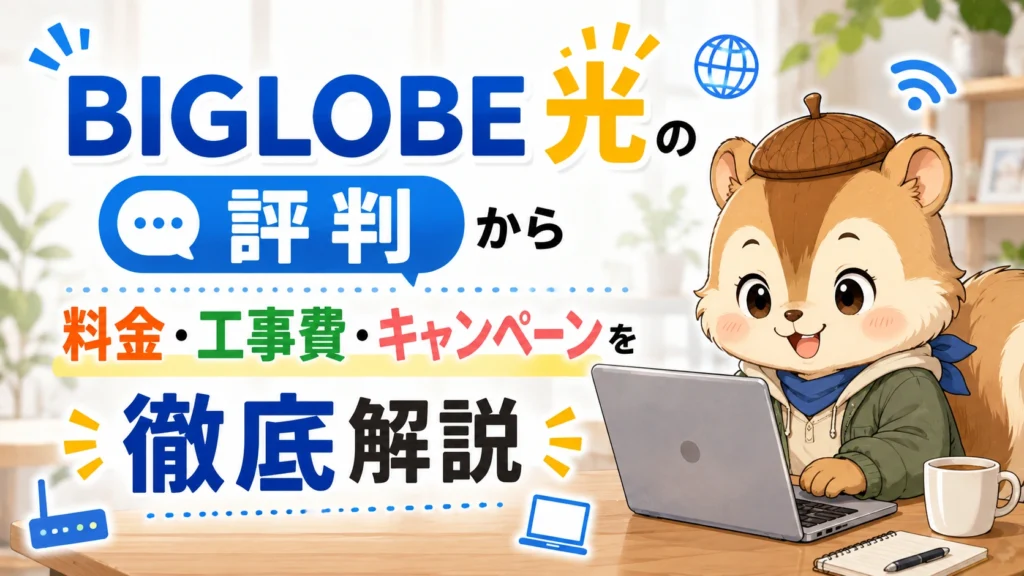 BIGLOBE光の評判から料金・工事費・キャンペーンを徹底解説