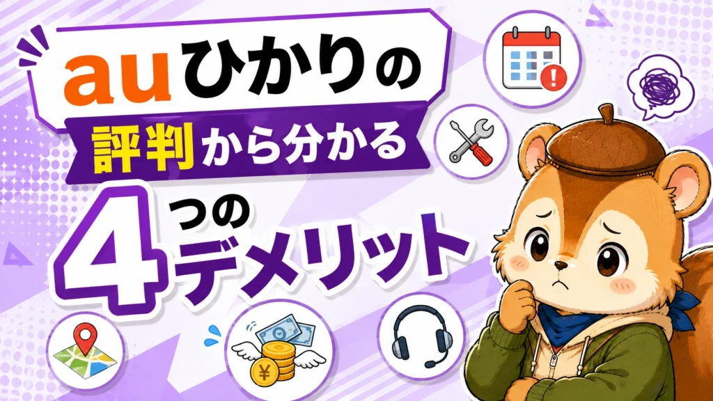 auひかりの評判から分かる4つのデメリット