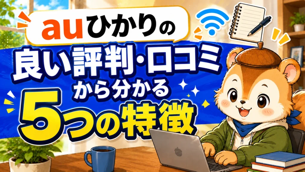 auひかりの良い評判・口コミから分かる5つの特徴