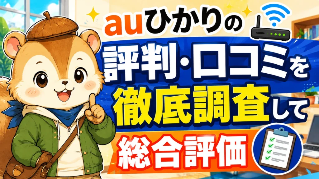 auひかりの評判・口コミを徹底調査して総合評価