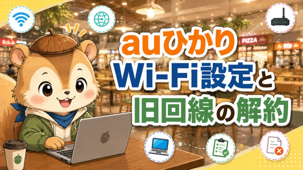 auひかり開通後のWi-Fi設定と旧回線の解約