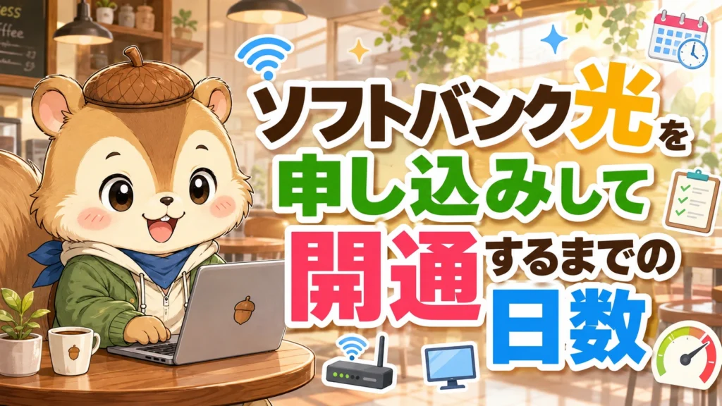ソフトバンク光を申し込みして開通するまでの日数