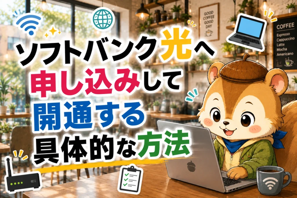 ソフトバンク光へ申し込みして開通する具体的な方法
