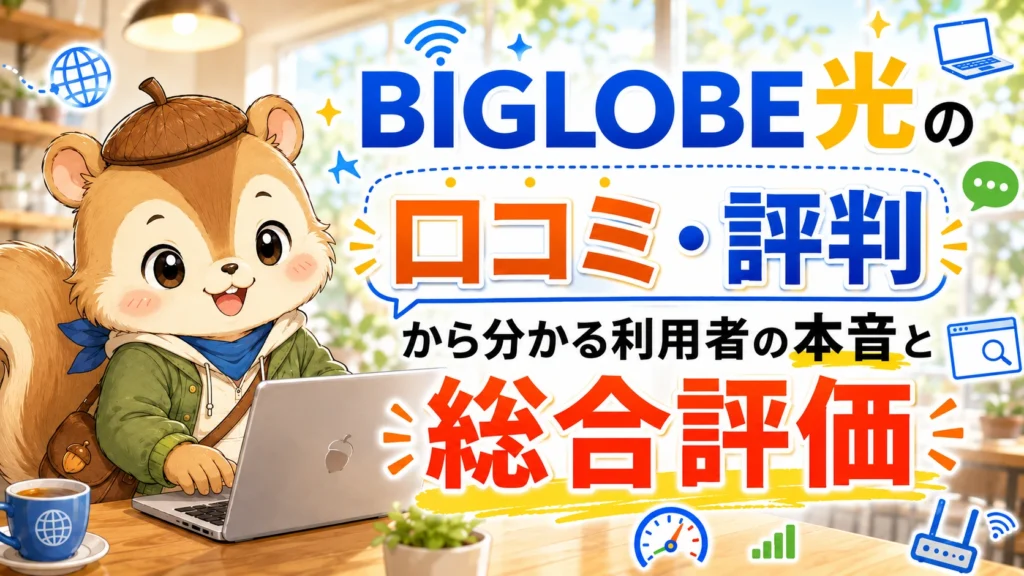 BIGLOBE光の口コミ・評判から分かる利用者の本音と総合評価