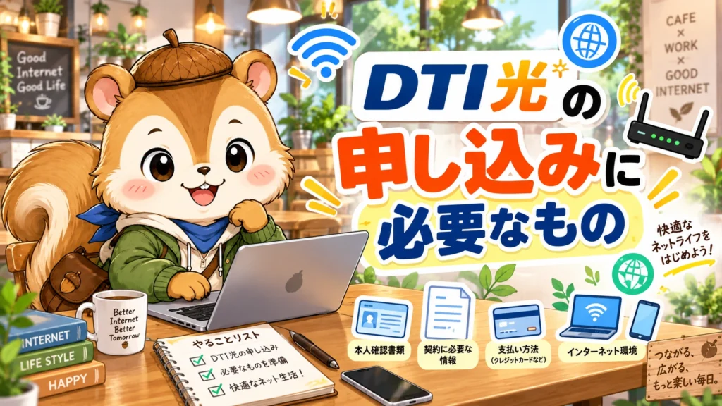 DTI 光の申し込みに必要なもの