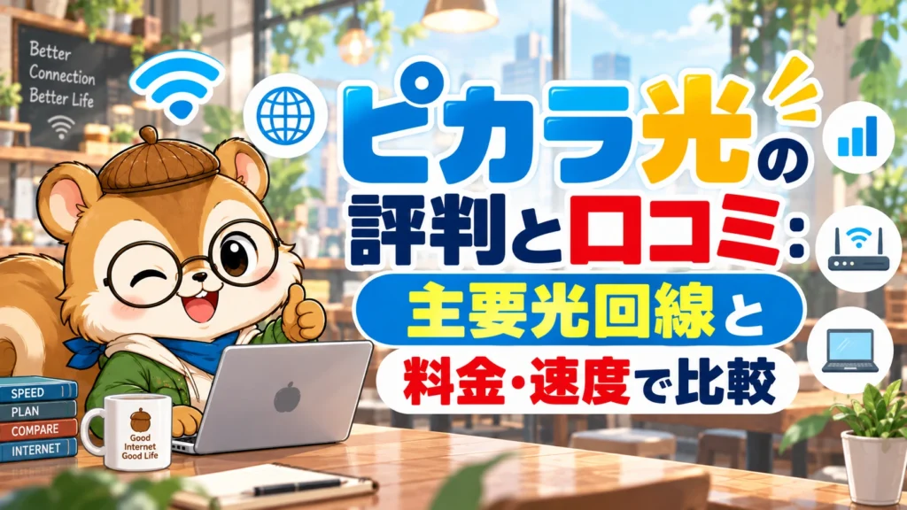 ピカラ光の評判と口コミ:主要光回線と料金・速度で比較